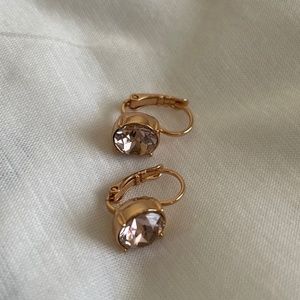 NWOT Gold Plated hook-back gem earrings.